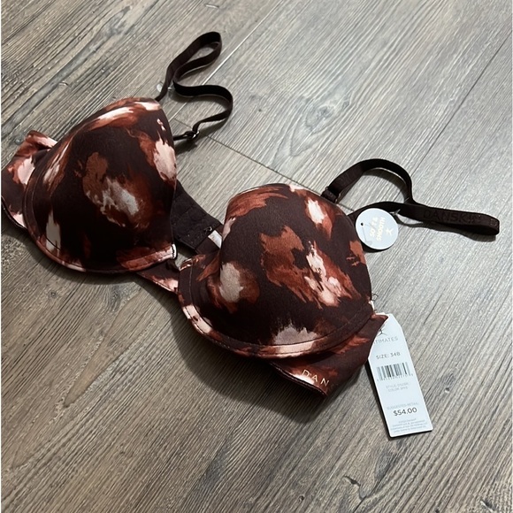 Danskin Intimates Brown Floral Underwire Adjustable Bra NWT size 34B - Picture 2 of 8